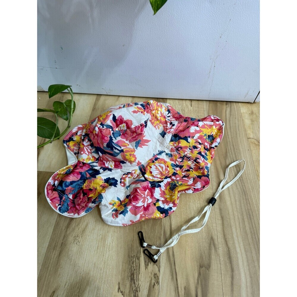 Floral Reversible Bucket Hat with Chin Strap